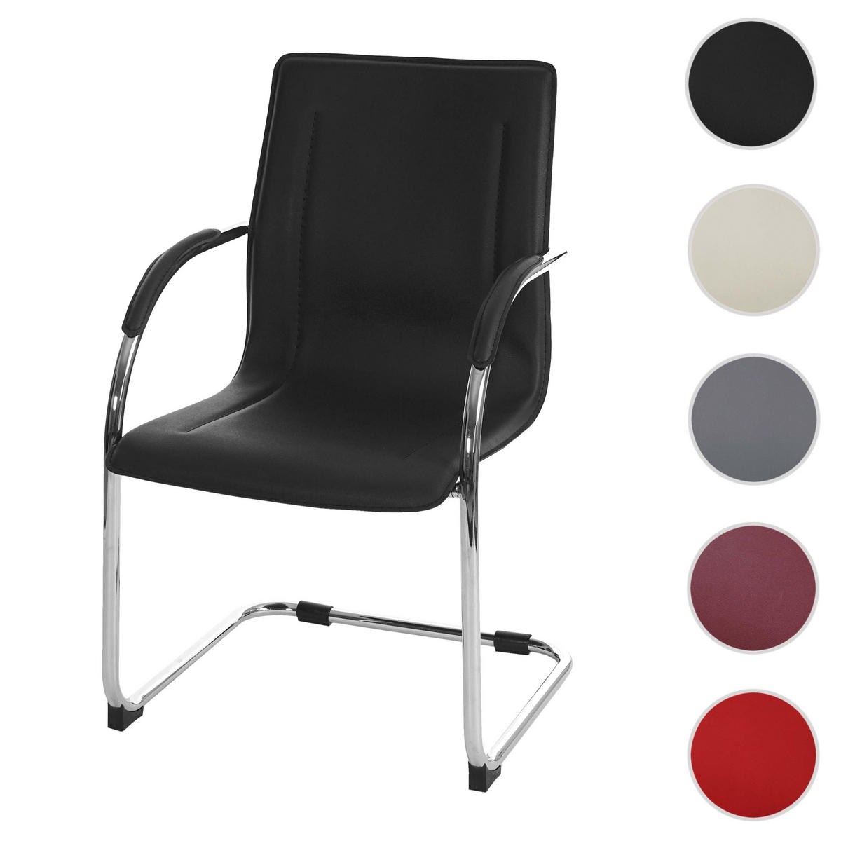 KONFERENZSTUHL Schwarz - Schwarz, Kunststoff (56/93/56cm) - MCW