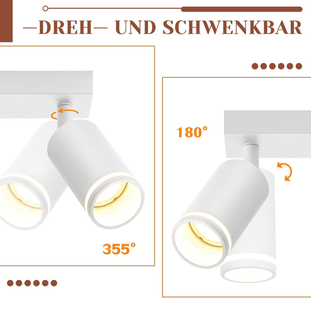 STRAHLER Achim 4-flammig 58/5/17 cm - Weiß, Metall (58/5/17cm) - Nettlife