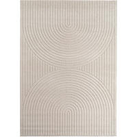 TEPPICH In-/Outdoor Kurzflor Skandi 3D-Design Polypropylen Balkon Creme Rechteckig 140x200 - Creme, Textil (140/200cm) - KADIMA DESIGN