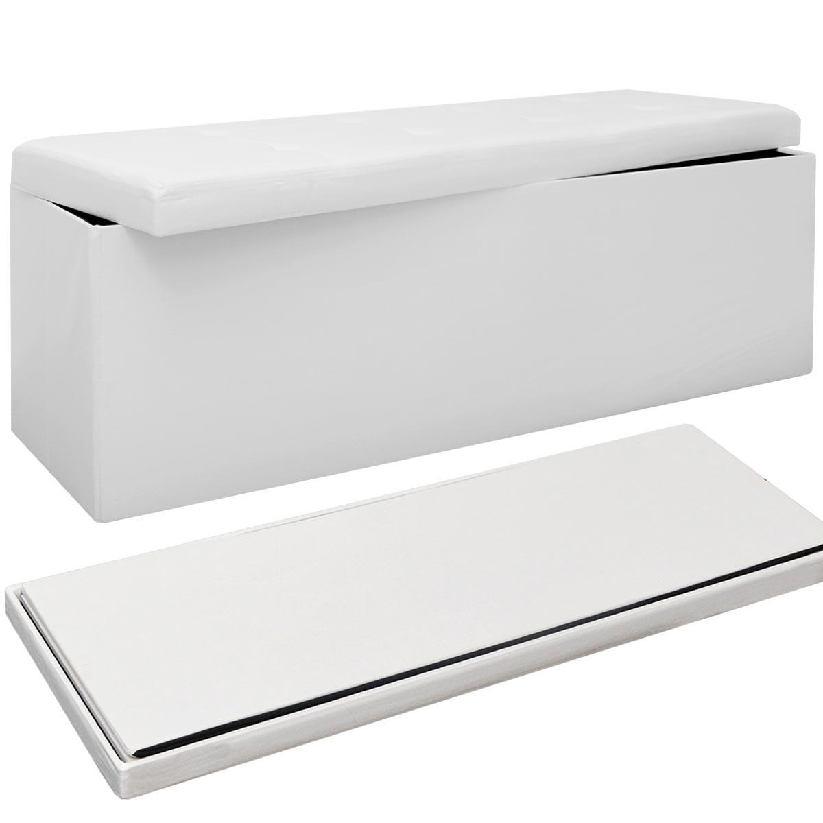 SITZBANK Faltbar, 110/38/38 cm, mit 2 Trennwänden, 120 Liter, Weiß - Weiß, Kunststoff (38/38/110cm) - Dunedesign
