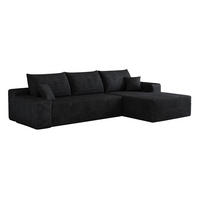 ECKSOFA 270/175/83 cm in Schwarz aus Cordstoff, modular und bequem - Schwarz, Textil (175/270cm) - Flora Grace