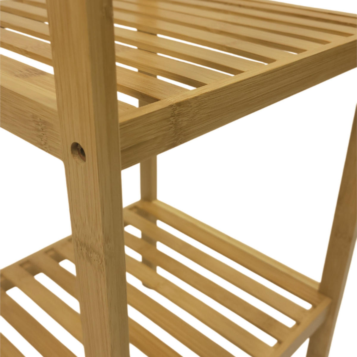 REGAL Bambus Naturfarbe 5 Ablagen 140/34/33 cm - Naturfarben, Holz (34/140/33cm) - Begryf