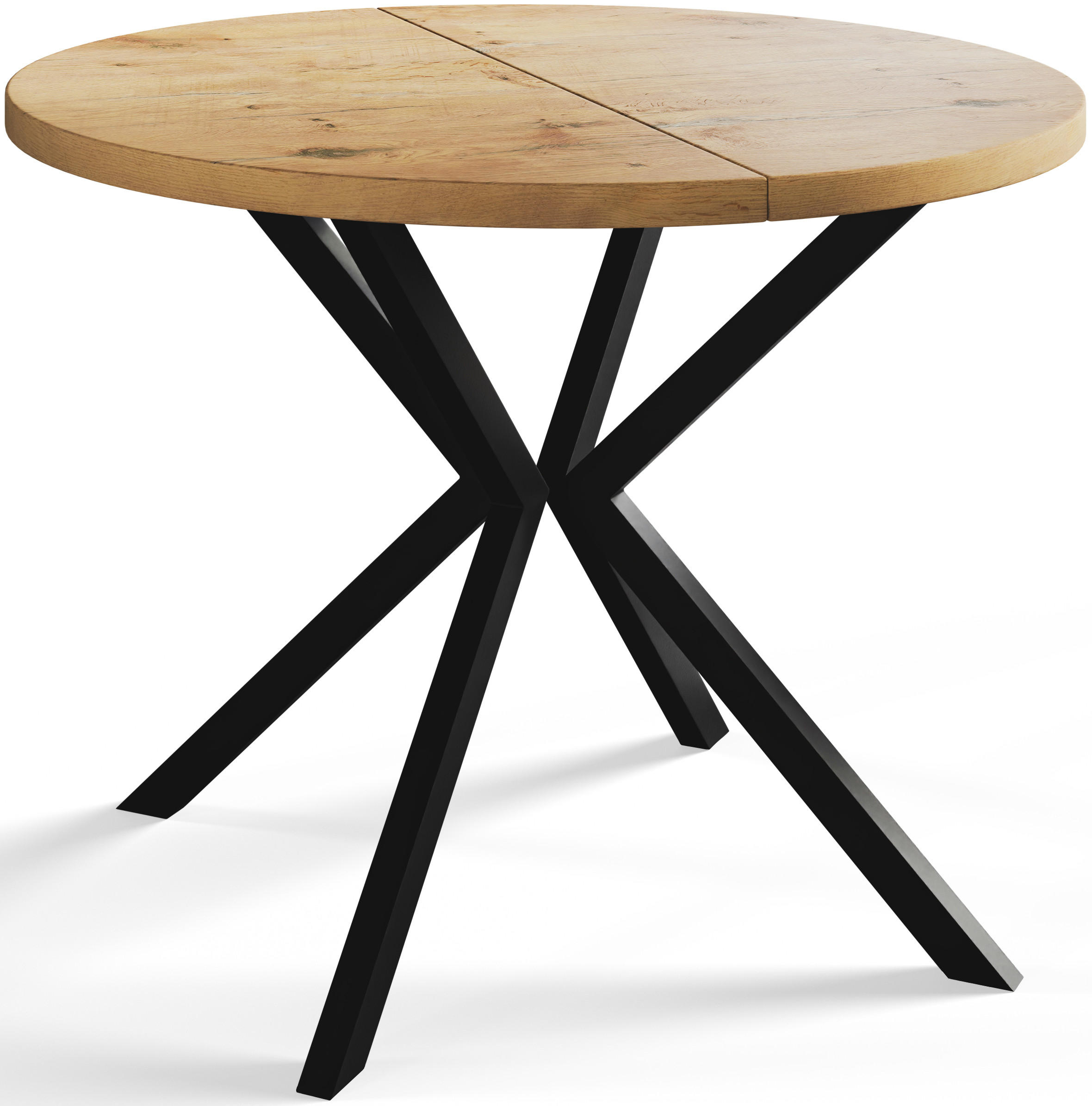 Alpi-Möbel Runder Beige, Schwarz 100x76x100 cm