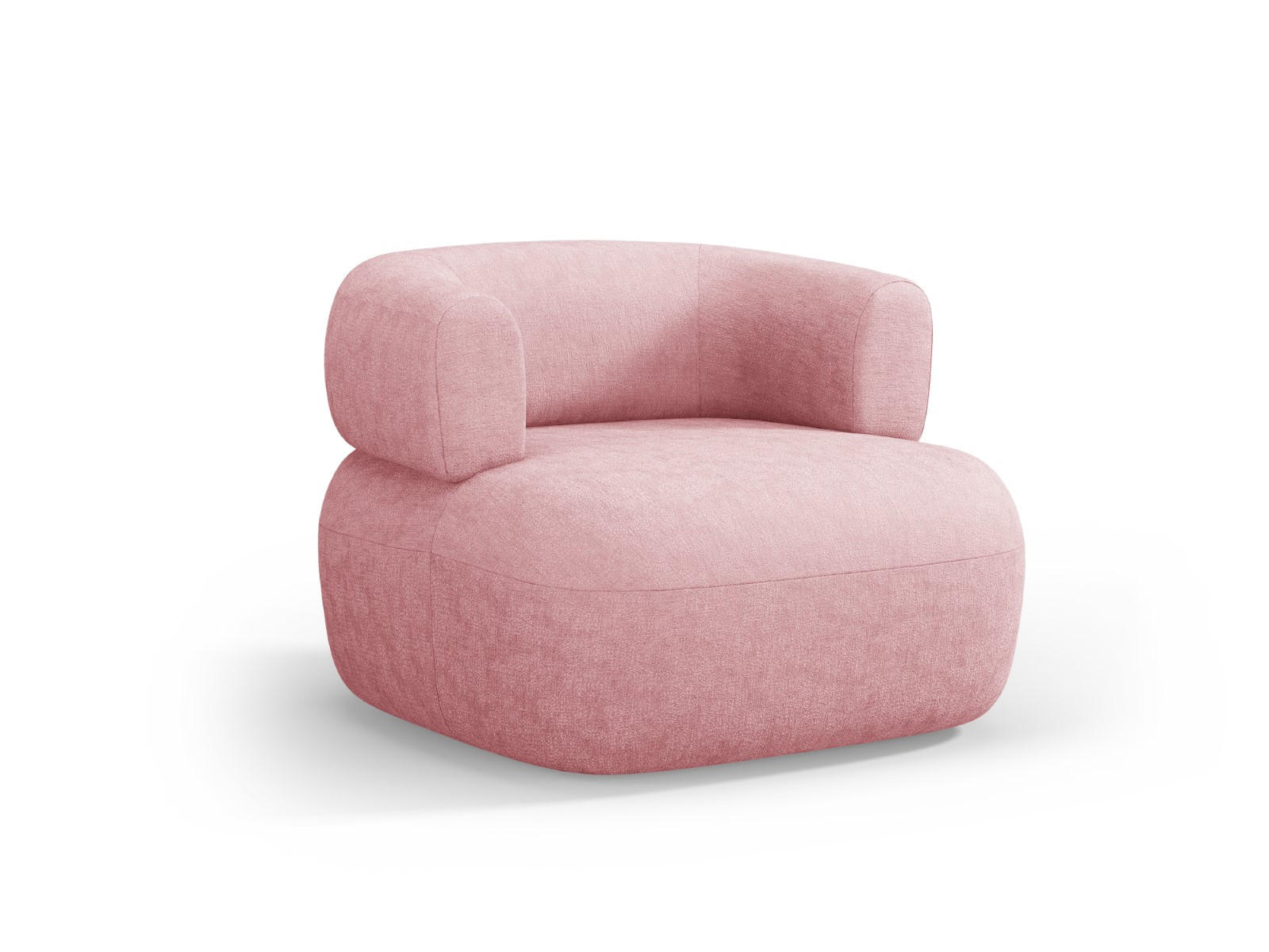 SESSEL Jenny aus Chenille-Stoff rosa - Pink, Textil (88/73/90cm) - Micadoni
