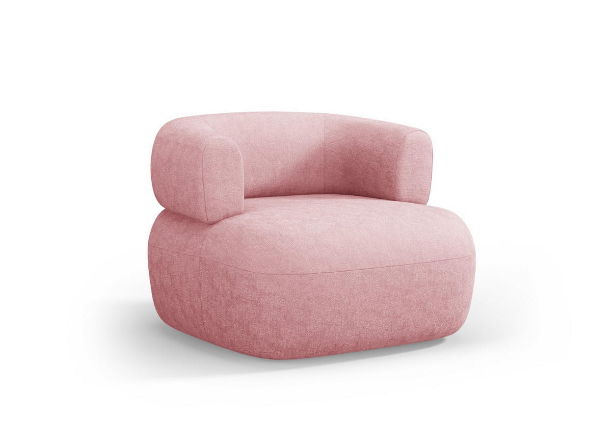 SESSEL Jenny aus Chenille-Stoff rosa - Pink, Textil (88/73/90cm) - Micadoni
