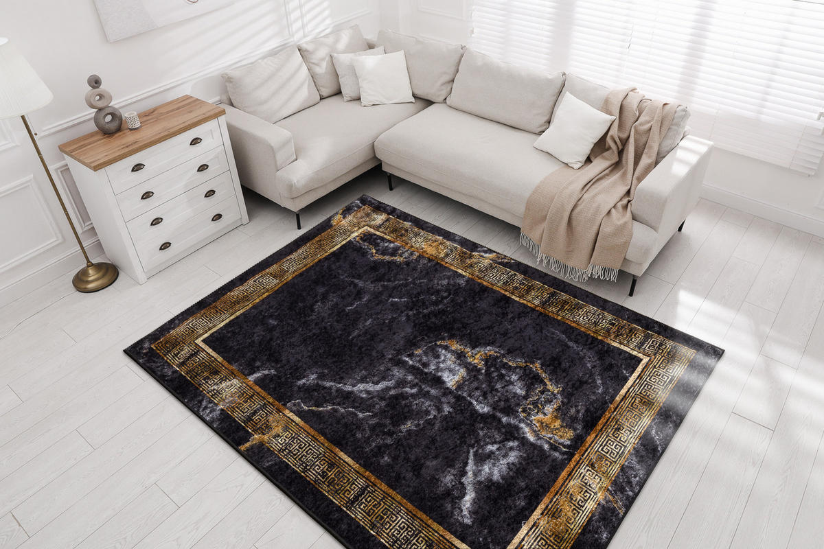 TEPPICH Miro 120/170 cm - Schwarz, Textil (120/170cm) - rugsX