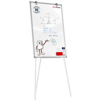 MAGNETISCHES Whiteboard-Flipchart 90x60 cm, Silber - Silberfarben, Metall (100/70/1.2cm) - ALLboards