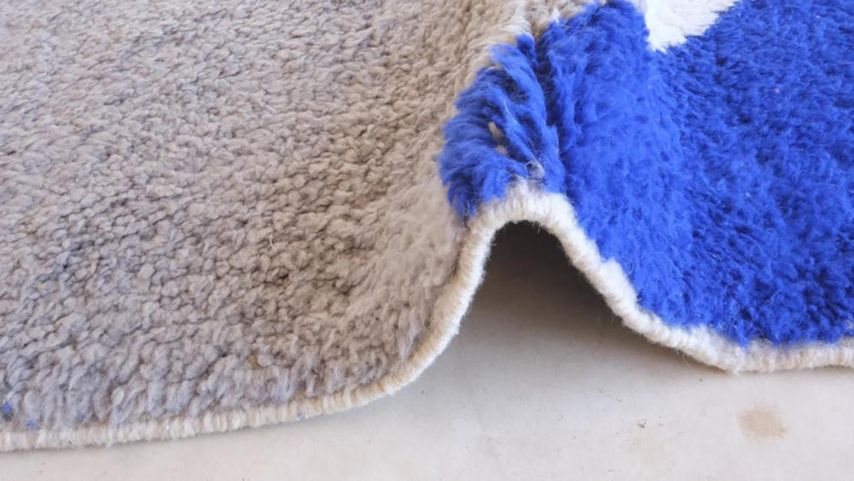 BERBERTEPPICH aus reiner Wolle 219x 239 cm - Blau, Naturmaterialien (219/239cm) - AFK Living