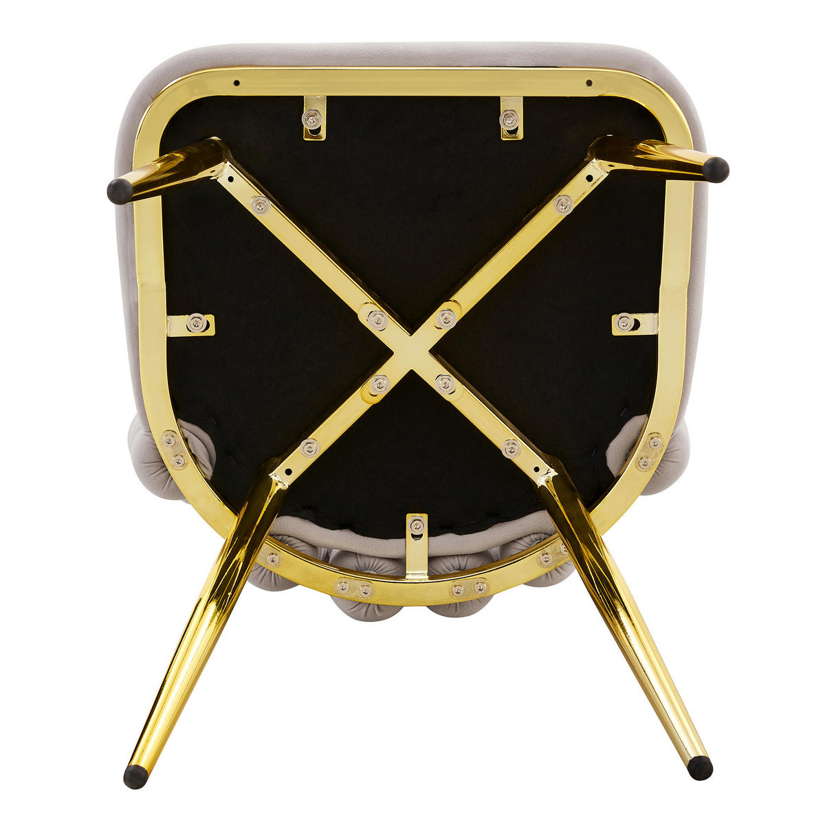 STUHL-SET DE-36759 2 Stück mit Kugelketten-Rückenlehne Hellgrau - Hellgrau, Metall (50/86/48cm) - ComfortXL