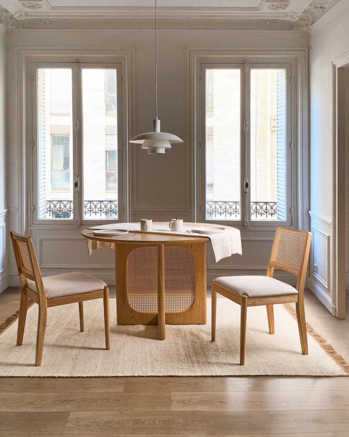 ESSZIMMERSTUHL 2er-Set Hellbraun Tamarac - Hellbraun/Beige, Holz (47/80/55cm) - Beliani