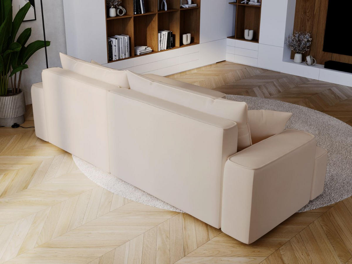 ECKSOFA California Beige Rechts - Beige, Holz/Textil (270/165cm) - Graingold