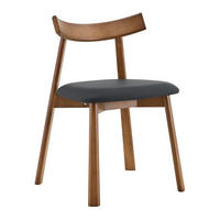 ESSZIMMERSTUHL 2er-Set gepolstert Holzgestell Rubberwood Schwarz - Schwarz, Holz (49/77.5/50cm) - Meubliv
