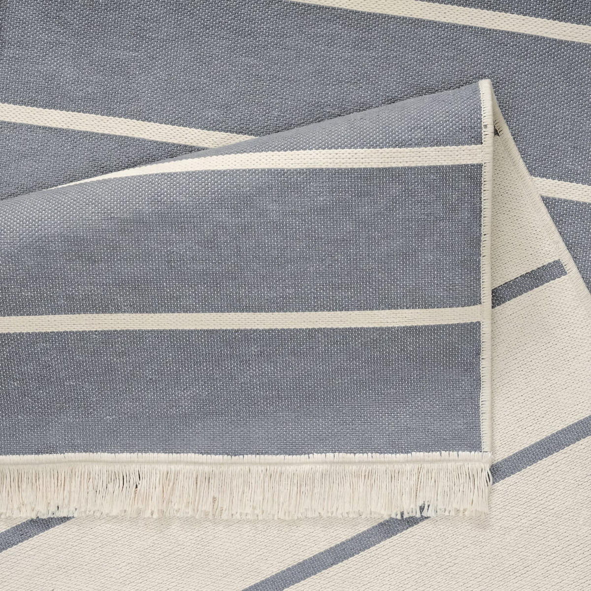 KURZFLORTEPPICH 60/90 cm Skandi Kilim 149 - Grau, Naturmaterialien (60/90cm) - Paco Home