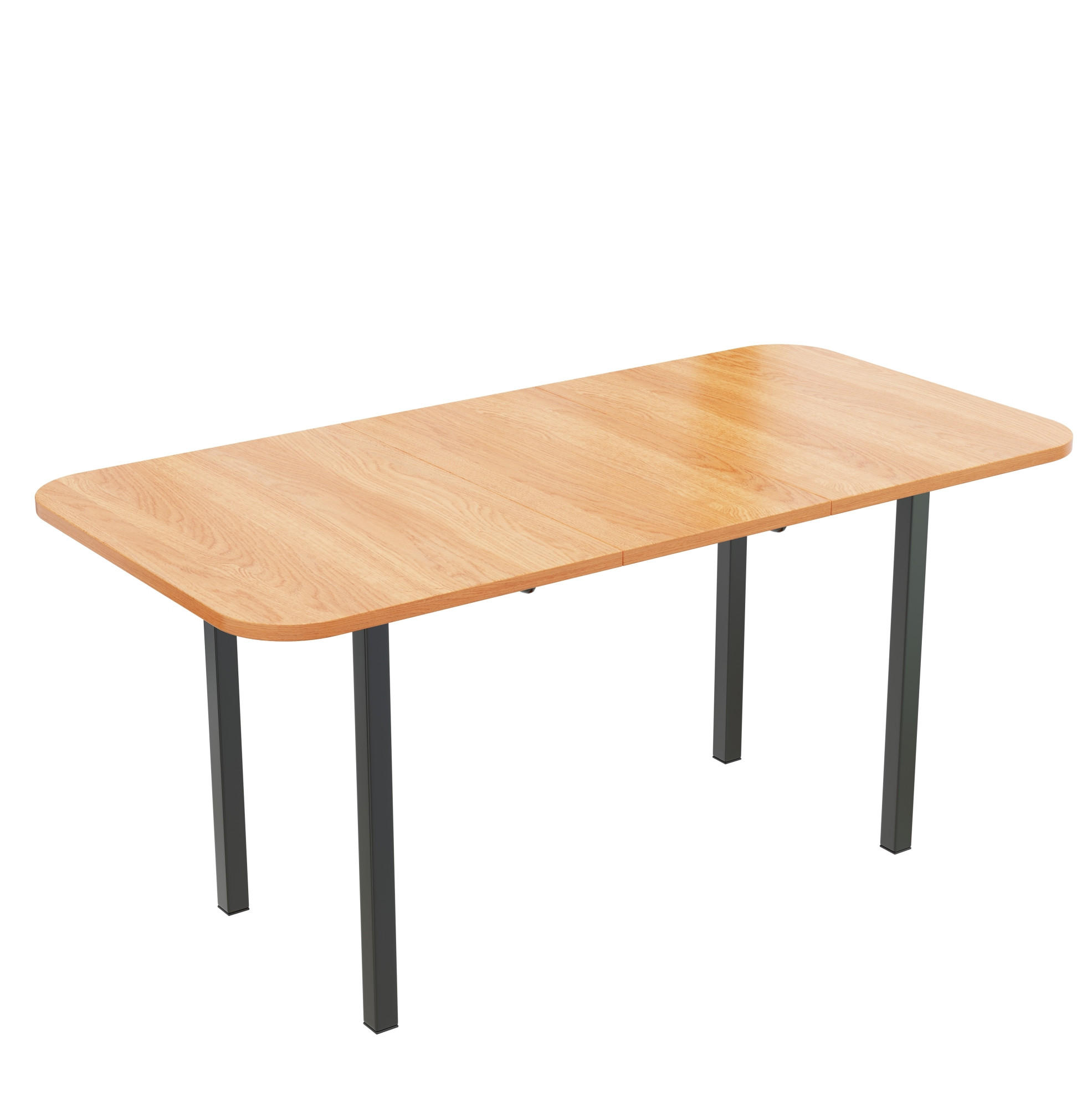 Modfu JÍDELNÍ stůl z MDF 160x80x75 cm dekor americký bílý dub rozkládací s odolným povrchem a pevnou konstrukcí
