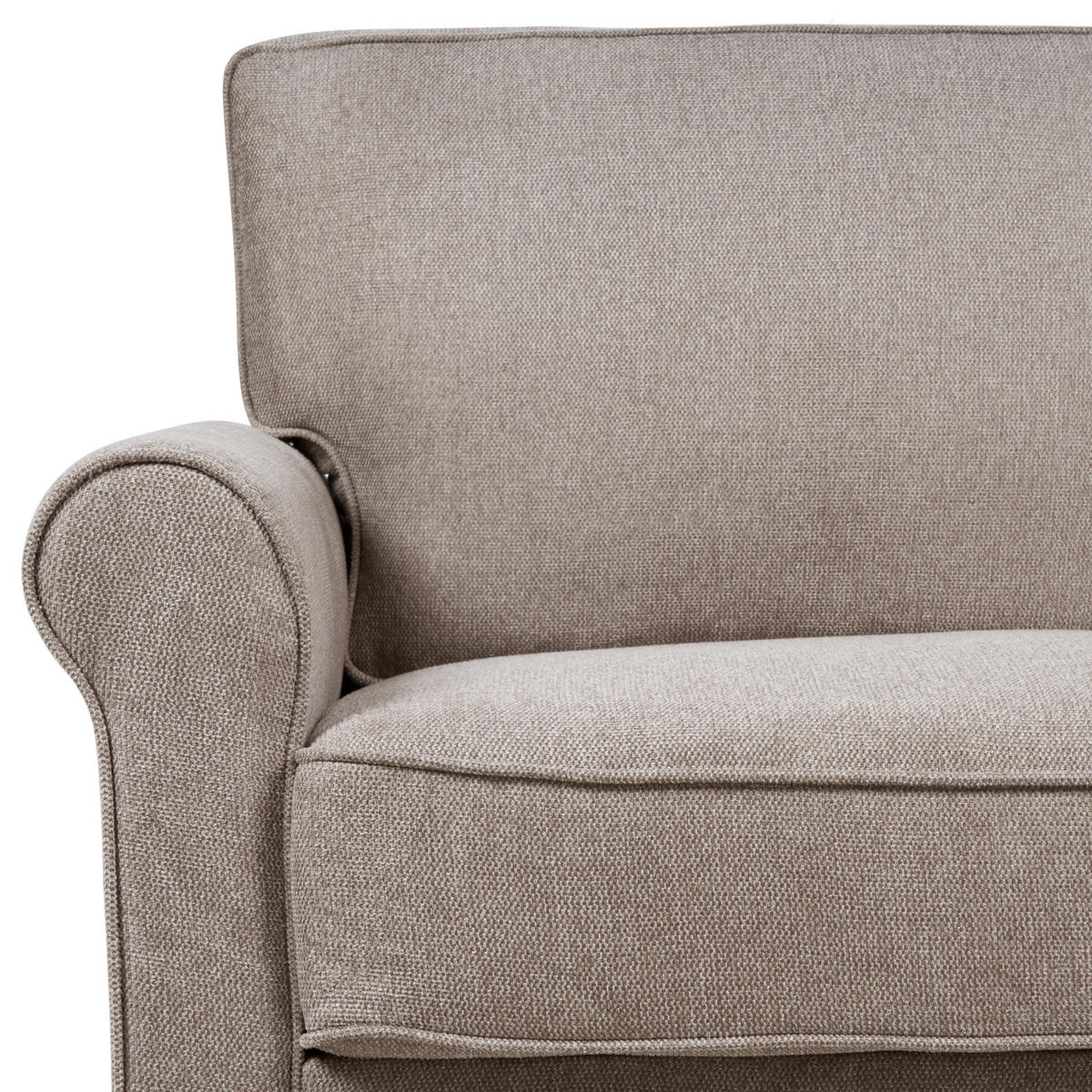 2-SITZER-SOFA Stoff hellbraun Ronneby - Hellbraun/Braun, Textil (140/88/78cm) - Beliani