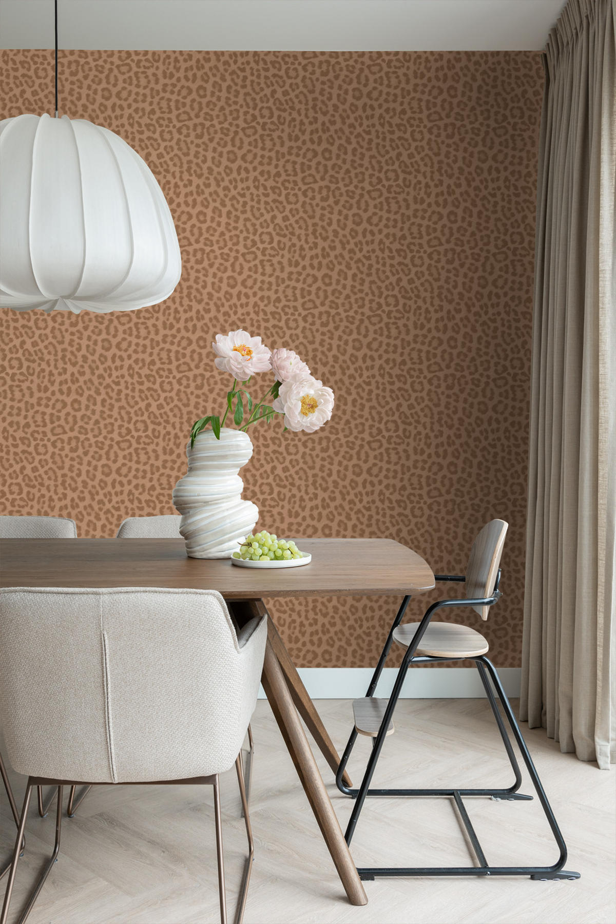 TAPETE Leopardenmuster 50 x 900 cm - Terracotta, Papier (50/900cm) - ESTAhome