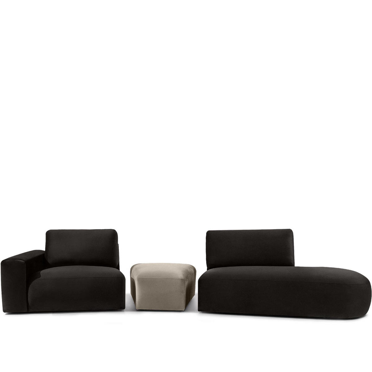 4-SITZER ECKSOFA ZUCCO Velour rechts, Braun - Braun, Textil (350/84/105cm) - KONSIMO®
