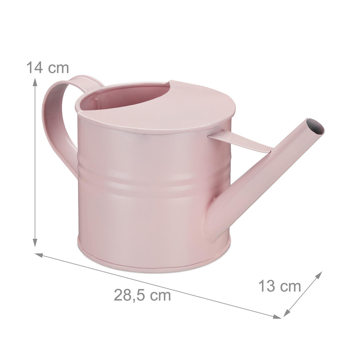 GIESSKANNE - Rosa, Metall (28.5/14/13cm) - Relaxdays