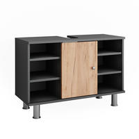 WASCHBECKENUNTERSCHRANK Fynn Anthrazit/Goldkraft Eiche 80 x 54 cm - Honigeiche/Anthrazit, Holzwerkstoff (80/54/32cm) - Vicco