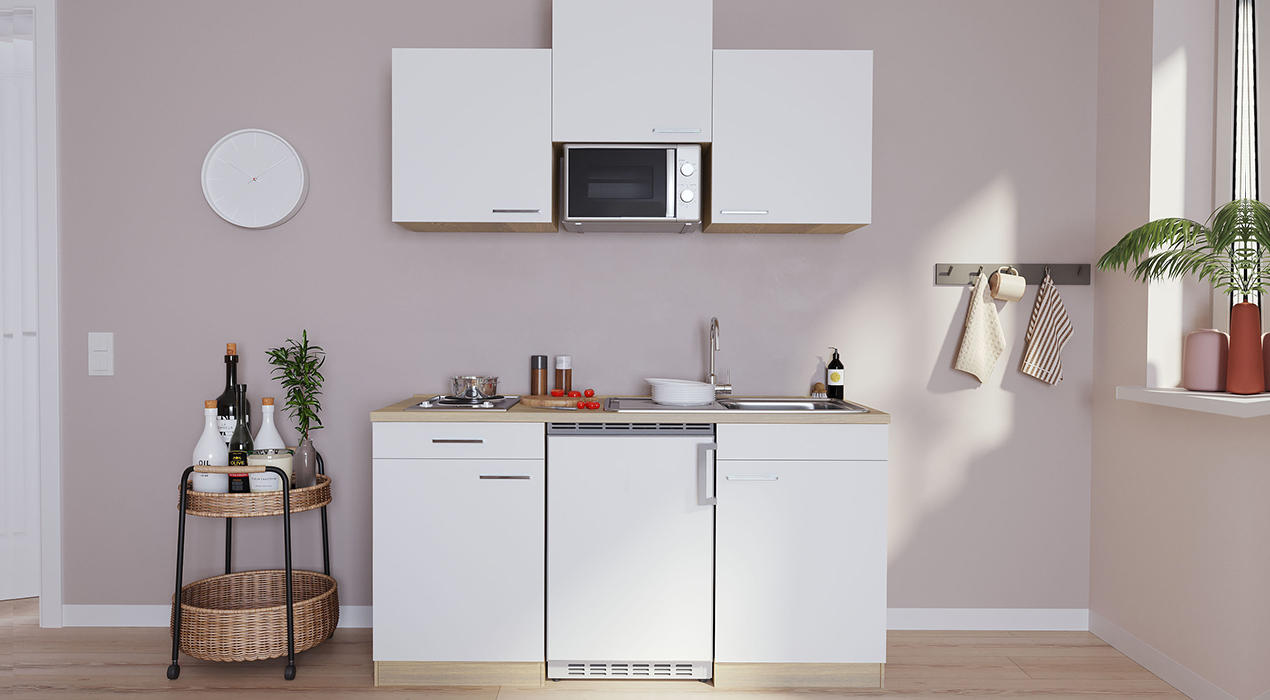 Miniküche weiß matt