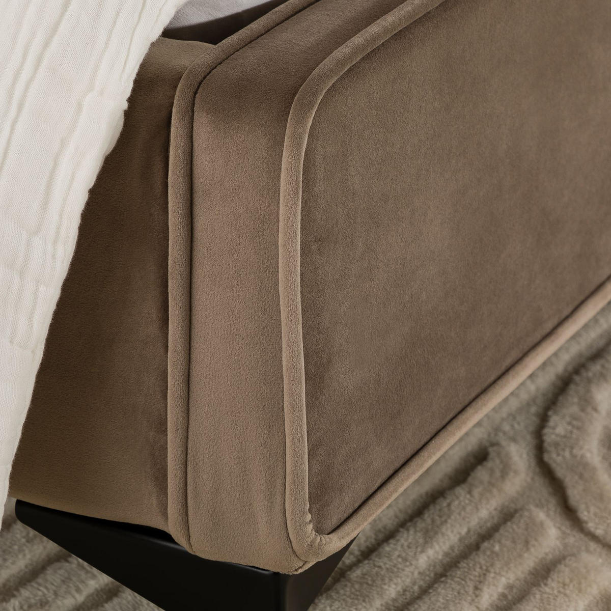 POLSTERBETT LAVORO 90X200 CM - Greige, Textil (90/200cm) - IDIMEX