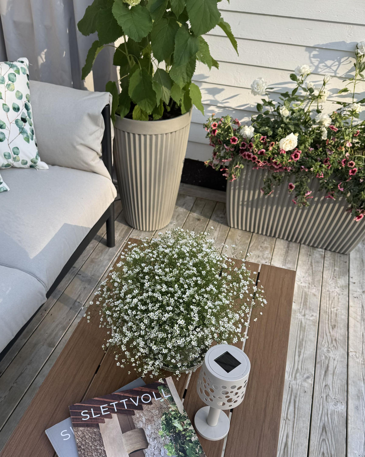 KVĚTINÁČ Béžový Sisal - béžová, plast (43cm) - Beliani