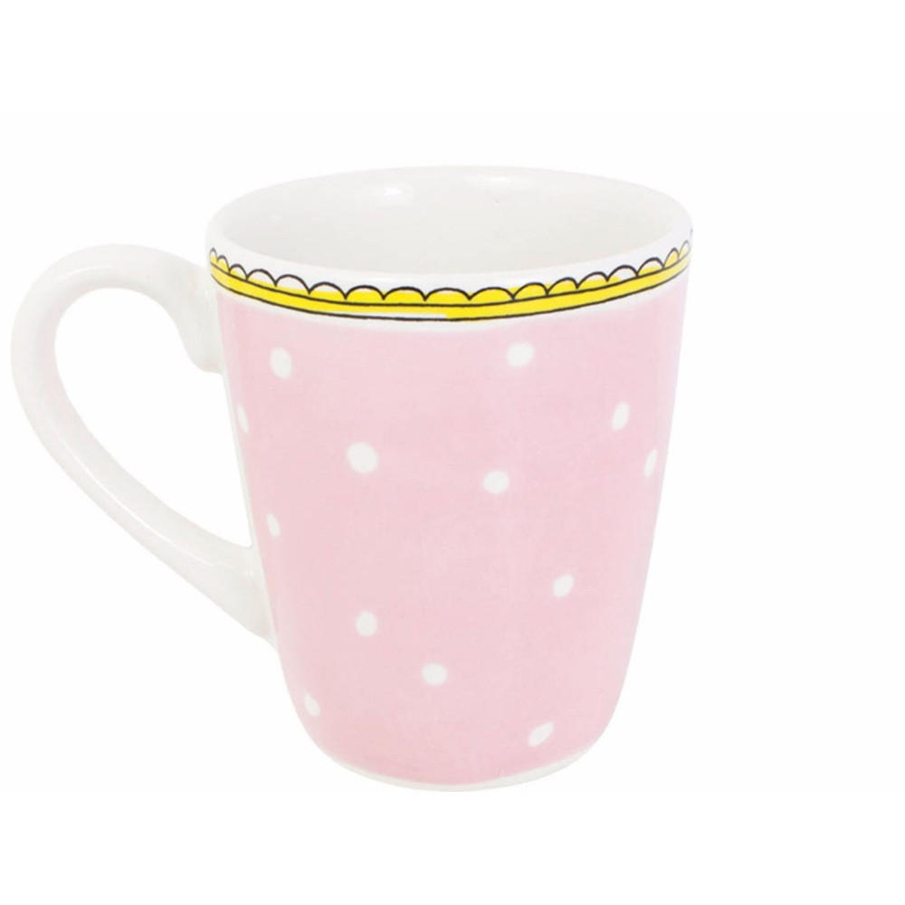 BECHER Punkt in Rosa - 350 ml - Multicolor, Keramik (0.35L) - Blond Amsterdam