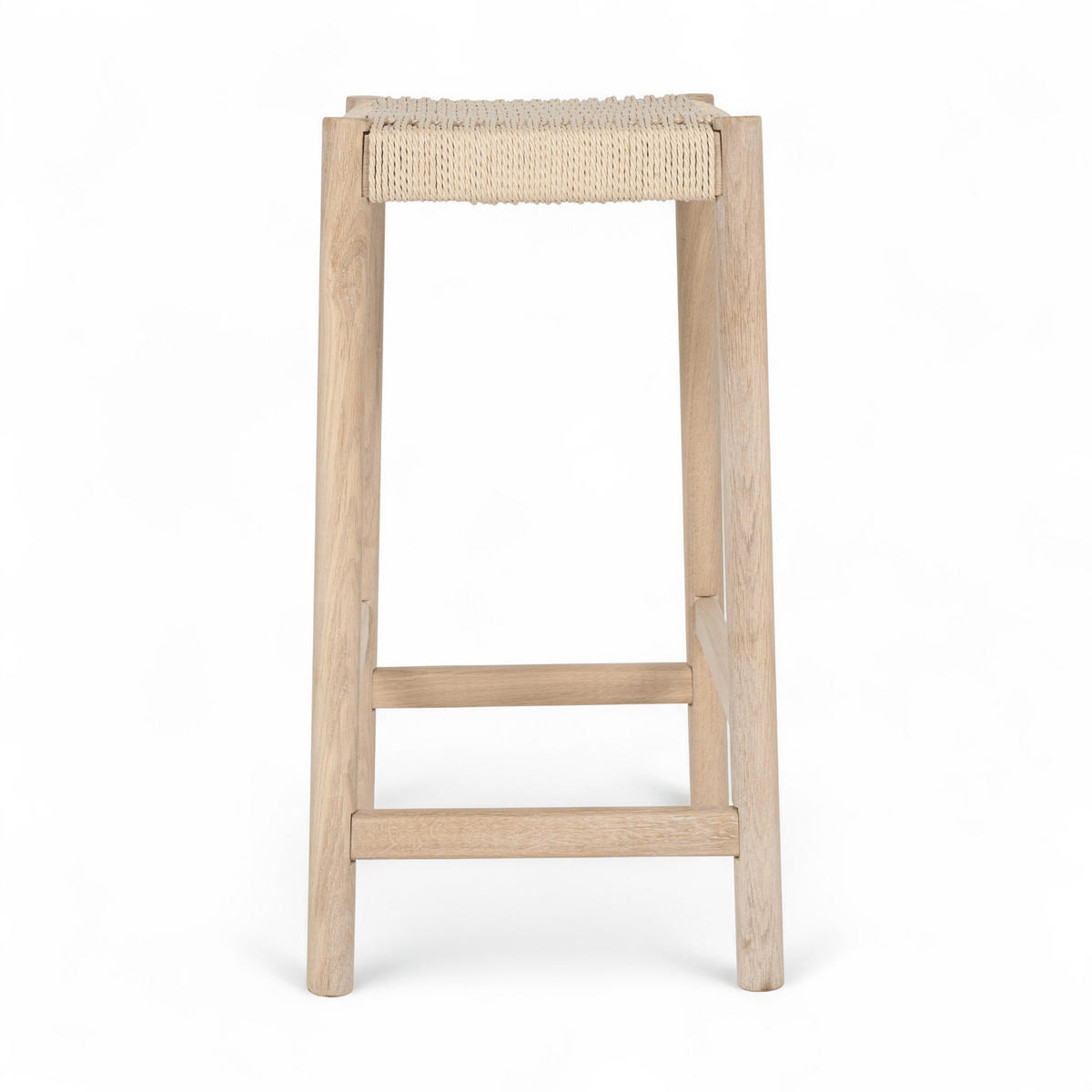BARHOCKER 1 Stück in Rattan / Eiche Eiche bianco - Honigeiche/Eichefarben, Holz/Papier (44/66/37cm) - Furnhouse