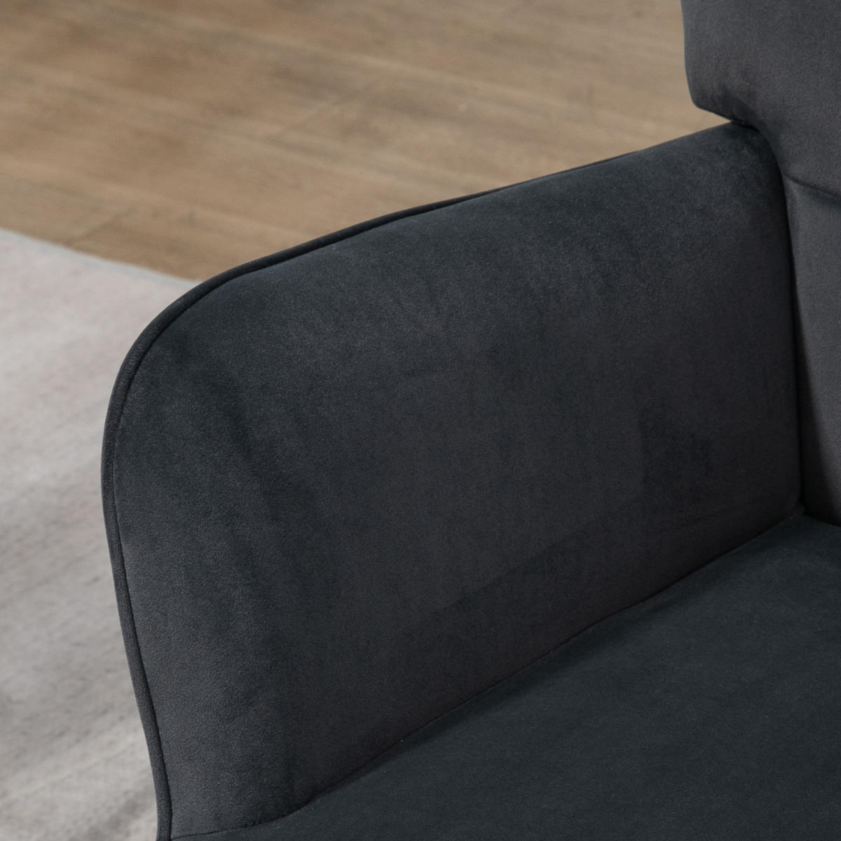 OHRENSESSEL, Relaxsessel - Dunkelgrau, Kunststoff/Metall (77.5/98/73cm) - HOMCOM