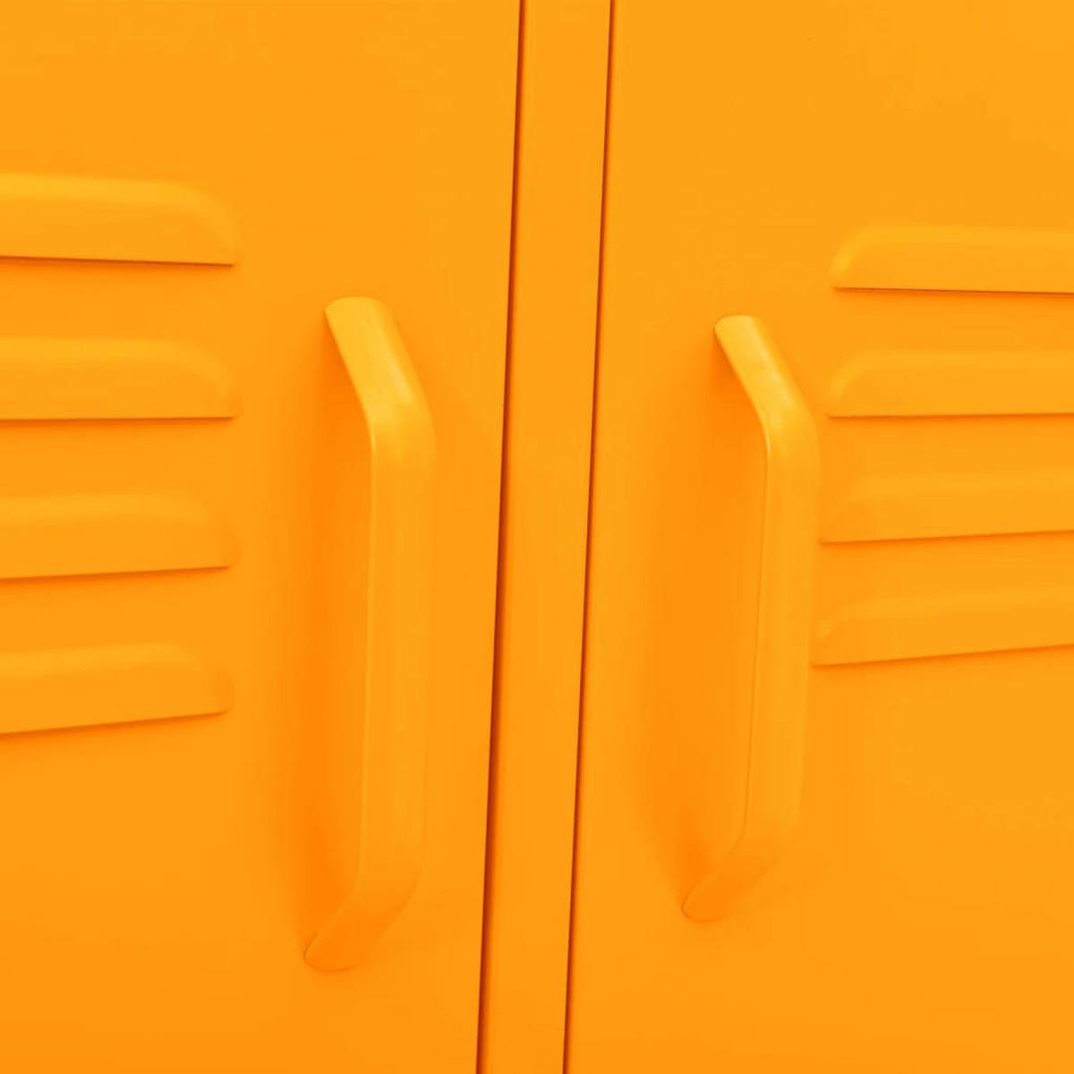 LOWBOARD mit 2 Türen, 105/35/50 cm, aus Stahl, in Senfgelb - Gelb, Metall (105/50/35cm) - vidaXL