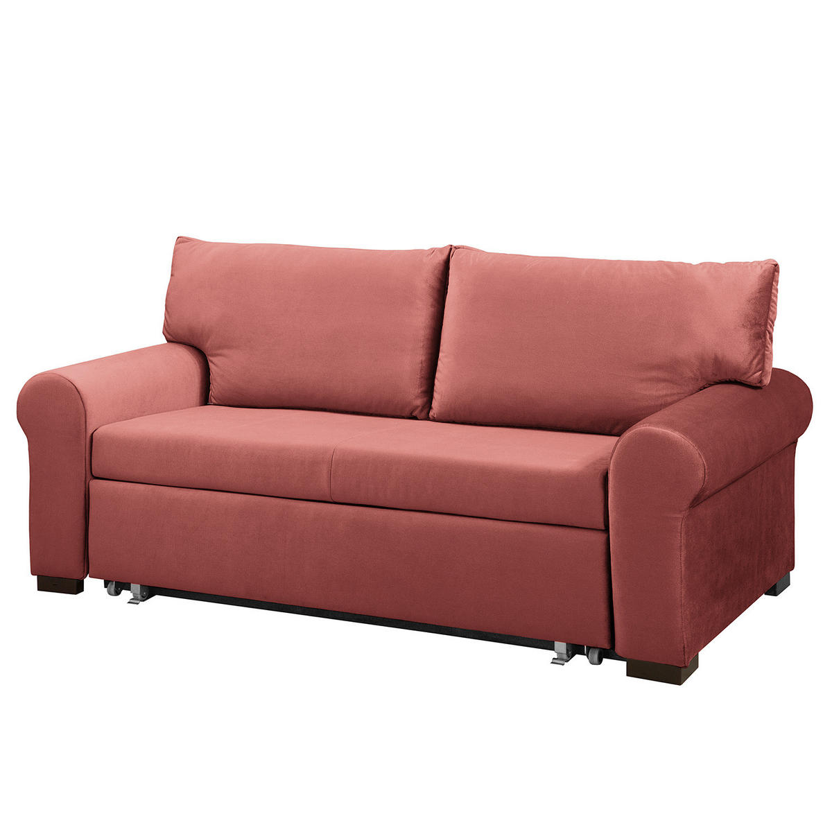 SCHLAFSOFA - Transparent/Altrosa, Birkenholz/Textil (205/95/90cm) - home24