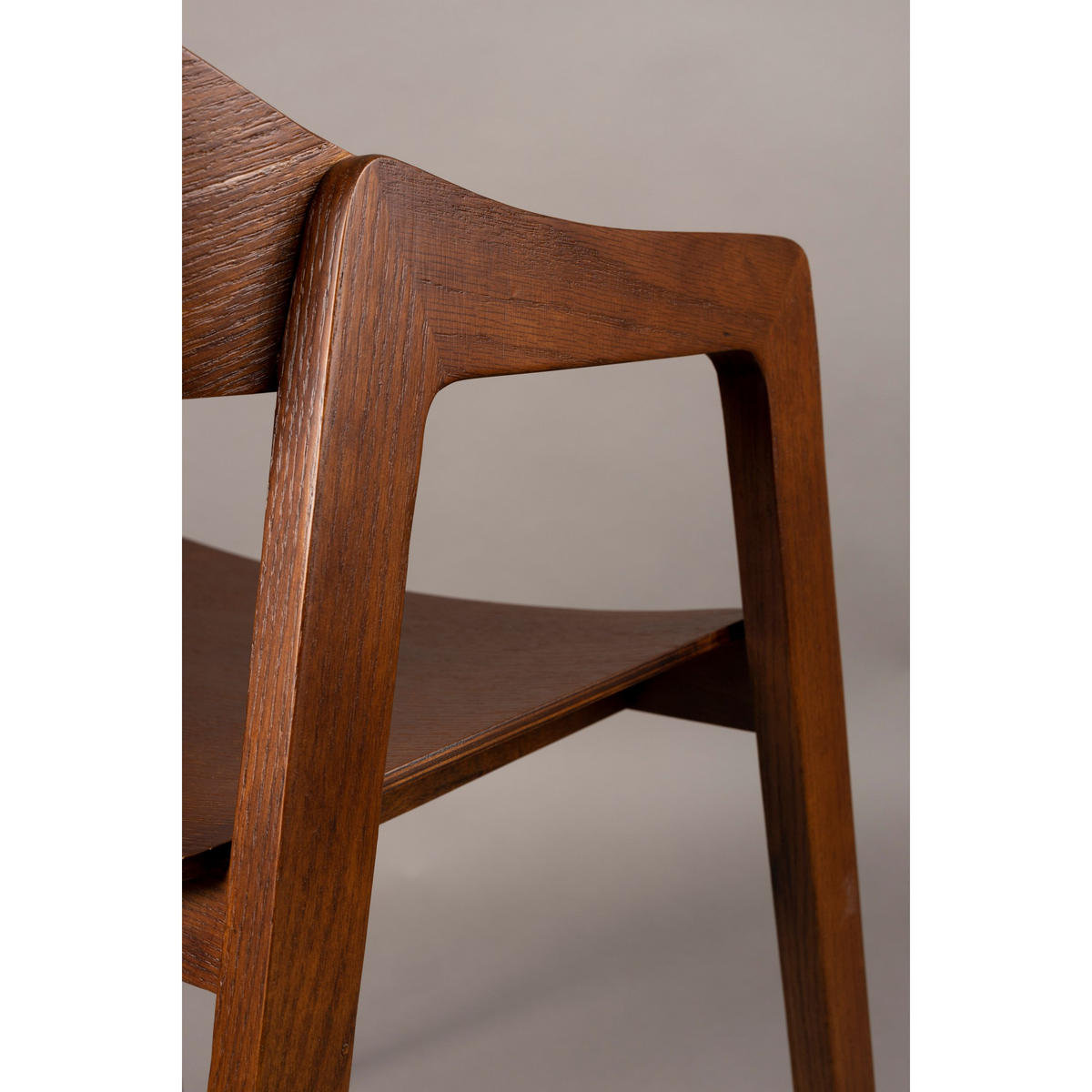 ESSZIMMERSTUHL Westlake Armlehne Walnussfarbe - 2 er Set - Braun, Holzwerkstoff (58/76/52cm) - Dutchbone