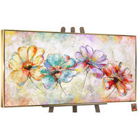 GEMÄLDE Sonnenaufgang Schattenfugenrahmen gold 120x60 cm - Goldfarben, Holz (120/60cm) - YS-art gallery