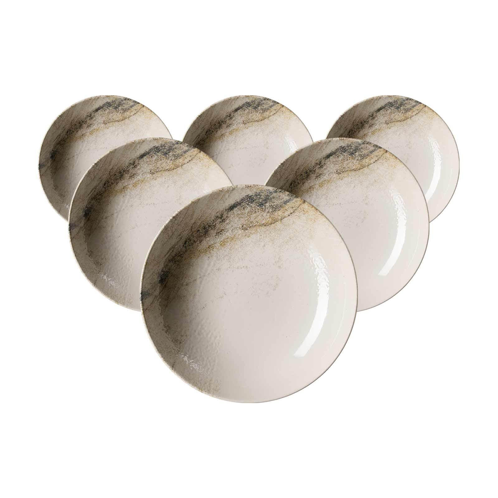 SUPPENTELLER Arezzo braun ø 21 cm 6er Set - Braun, Keramik (21cm) - Ritzenhoff Breker