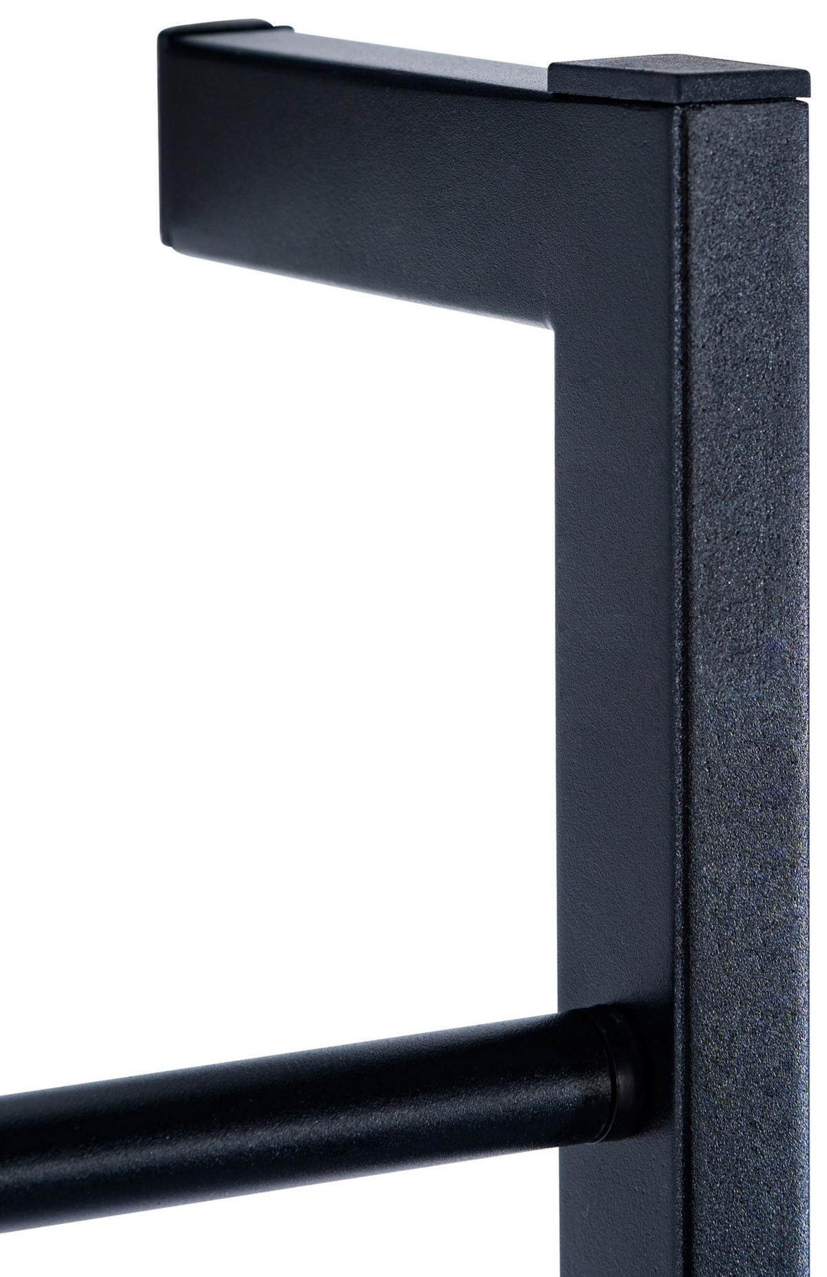 HANDTUCHHALTER eckig 49/13.5/170 cm Metall schwarz - Schwarz, Metall (49/170/13.5cm) - CLP