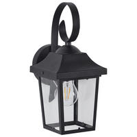 AUSSENWANDLEUCHTE Schwarz Tangon - Schwarz, Metall (15/33/18cm) - Beliani