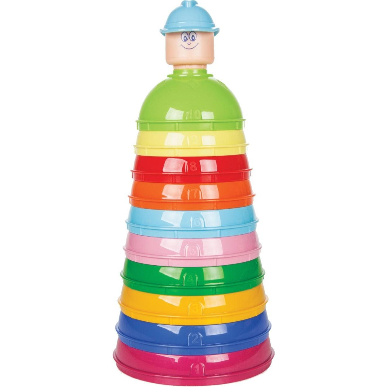 STAPELTURM Stapelturm 03264, 10-teilig bunt bunte Becher, Figur, Höhe 30 cm - Multicolor, Kunststoff (13/30/13cm) - Pilsan