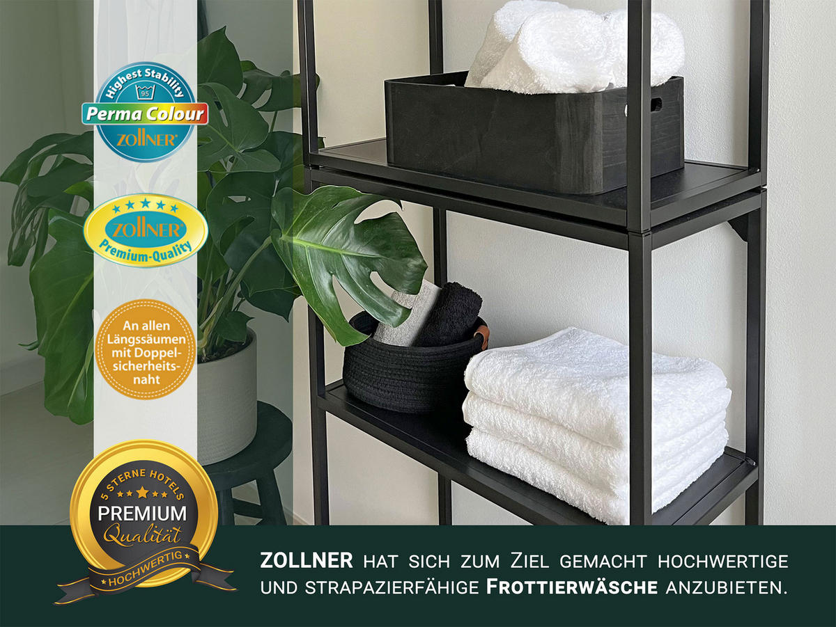 HANDTÜCHER, 6er-Set, 50x100 cm, 100% Baumwolle, Weiß - Weiß, Textil (50/100cm) - Zollner