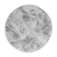 KUNSTFELLTEPPICH Chiara 120x120 cm - Silberfarben, Textil (120/120cm) - Gino Falcone