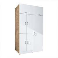 WASCHMASCHINENSCHRANK DORA-II 130cm Breit, 230cm Hoch - Eiche Bianco, Holzwerkstoff (130/230/73.8cm)
