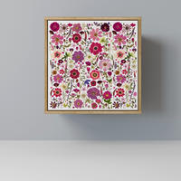 SIDEBOARD PETAL GARDEN, Eichefarben, 57,5x42x57,5 cm, Ohne Füße - Eichefarben/Multicolor, Holzwerkstoff (57.5/57.5/42cm) - SpaceRebels