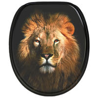 WC-SITZ mit Absenkautomatik Löwe - Braun, Holzwerkstoff (38/6/47cm) - Sanilo