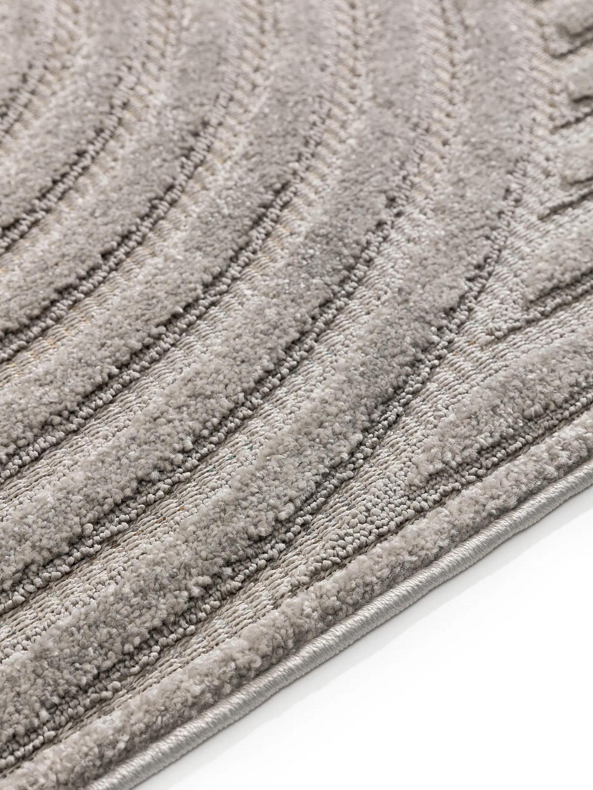 TEPPICH Leo Hellgrau 240x340 cm - Hellgrau, Kunststoff (240/340cm) - benuta