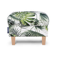 SITZHOCKER MILES Pouffe zeitloses Design und pflegeleichter Stoff, Bunt - Buchefarben/Multicolor, Holzwerkstoff/Buchenholz (55/42/40cm) - KONSIMO®