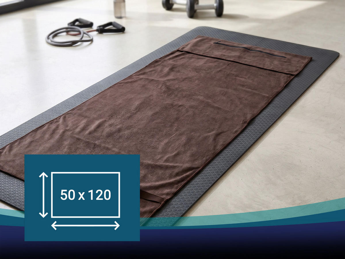 HANDTÜCHER, 50x120 cm, 85% Polyester 15% Nylon, Braun - Braun, Textil (50/120cm) - Zollner