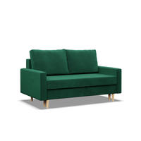 SOFA 2-SITZER MIT SCHLAFFUNKTION BLANK, Grün - Grün, Textil (152/88/92cm)