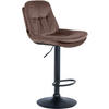 BARHOCKER Samt braun - Schwarz/Braun, Textil (46/94/54cm) - CLP