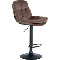 BARHOCKER Samt braun - Schwarz/Braun, Textil (46/94/54cm) - CLP