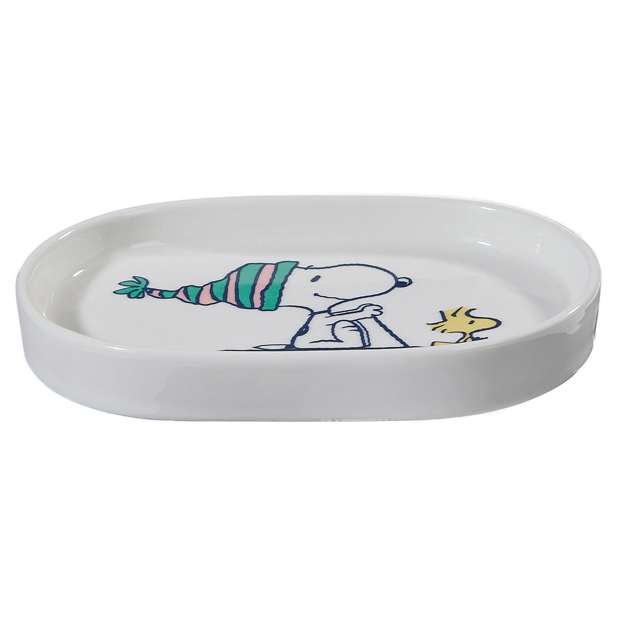 DEKOTELLER Peanuts Snoopy auf Schlitten - Weiß, Keramik (2cm) - Butlers