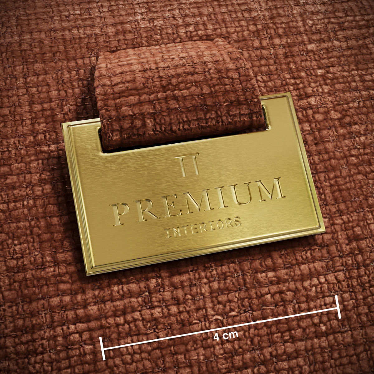 ECKSOFA rechtwinklig BLOOM Geprägter Samt Terrakotta 290cm - Dunkelorange/Terracotta, Textil (290/164cm) - Premium Interiors